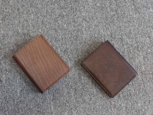 Bóp Ví nam dáng đứng da vân gỗ cao cấp 001