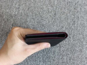 Bóp Ví nam đứng 1 ngăn dài da vân Saffiano 006