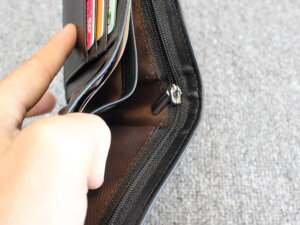 Bóp Ví nam ngang da bò nhiều ngăn có khóa kéo 005