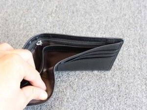 Bóp Ví nam ngang da bò nhiều ngăn có khóa kéo 002