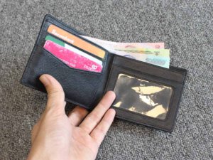 Bóp Ví nam ngang da bò vân chống nhăn 005