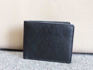 Bóp Ví nam ngang da bò vân chống nhăn 001