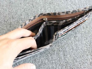 Bóp Ví nam ngang da bò dập vân da beo 004