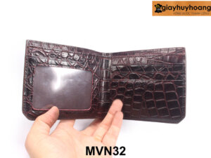 Bóp Ví nam ngang da dập vân cá sấu MVN32 003