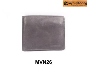 Bóp Ví nam ngang da bò màu xám MVN26 001