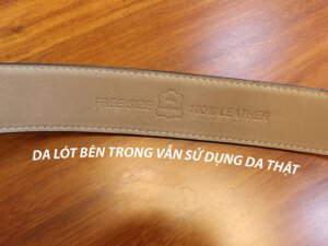 Dây nịt cao cấp huy hoàng dùng da lót da bò thật