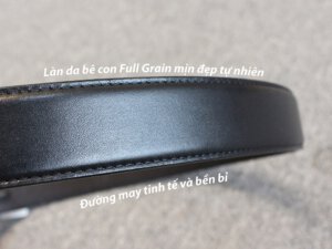 Làn da bê con cao cấp dây nịt thắt lưng nam giayhuyhoangvn