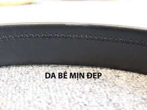 Dây nịt thắt lưng nam khóa xoay 360 độ 1 đường chỉ may ziczac 005