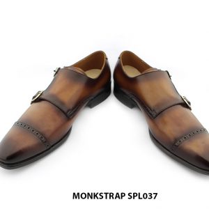 [Outlet size 40] Giày da nam đánh màu Patina Monkstrap SPL037 004
