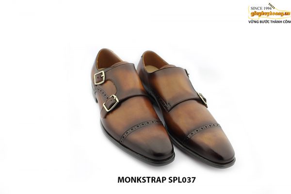 [Outlet size 40] Giày da nam đánh màu Patina Monkstrap SPL037 003