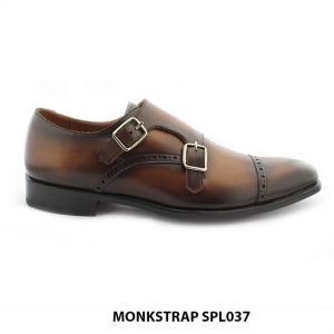 [Outlet size 40] Giày da nam đánh màu Patina Monkstrap SPL037 001