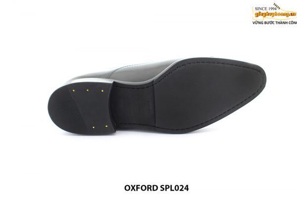 [Outlet size 42] Giày da nam phối da lộn đen oxford SPL024 006