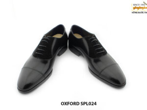 [Outlet size 42] Giày da nam phối da lộn đen oxford SPL024 004