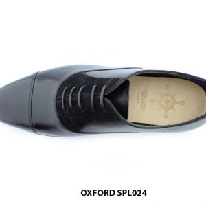 [Outlet size 42] Giày da nam phối da lộn đen oxford SPL024 002