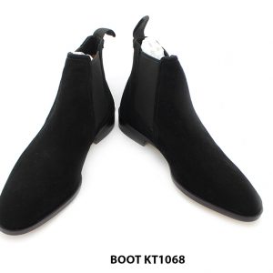 [Outlet size 41] Giày da nam da lộn màu đen Chelsea Boot KT1068 003