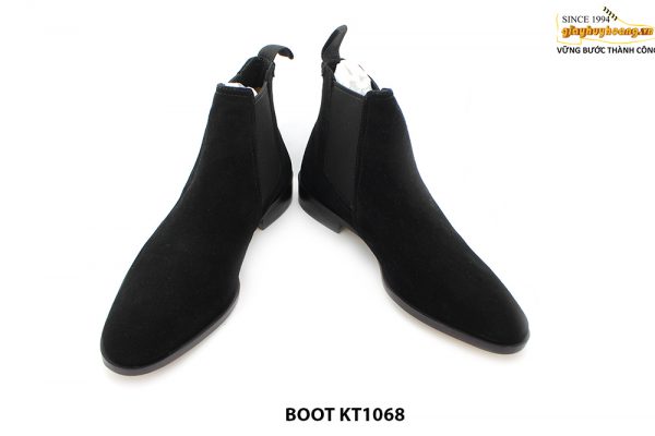 [Outlet size 41] Giày da nam da lộn màu đen Chelsea Boot KT1068 003