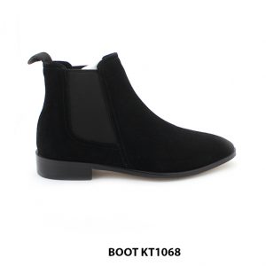 [Outlet size 41] Giày da nam da lộn màu đen Chelsea Boot KT1068 001