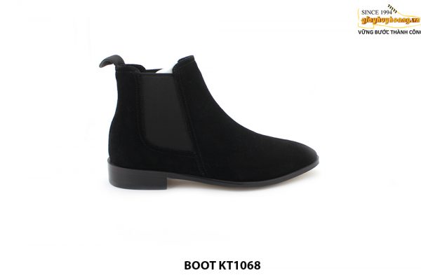 [Outlet size 41] Giày da nam da lộn màu đen Chelsea Boot KT1068 001