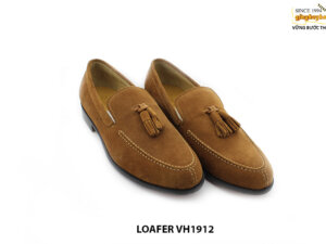 [Outlet size 40] Giày lười nam da lộn vàng bò loafer VH1912 003