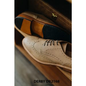 Giày tây nam vân màu xám đôc đáo Derby DB2168 004