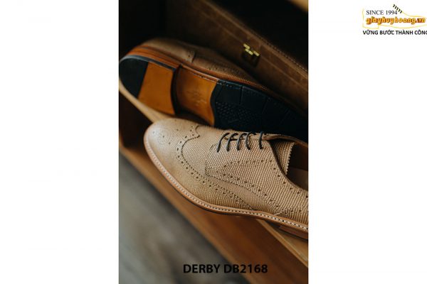 Giày tây nam vân màu xám đôc đáo Derby DB2168 004