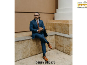 Giày da nam đơn giản phối với suit Derby DB2170 004