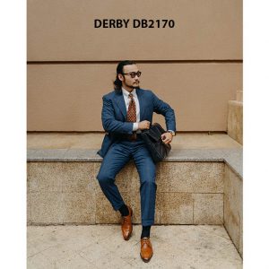 Giày da nam đơn giản phối với suit Derby DB2170 002