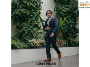 Giày nam da bò con nhập khẩu Ý italy Derby DB2153004