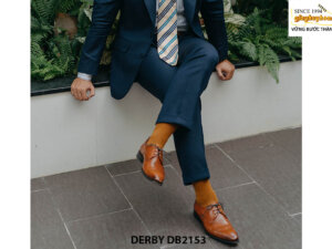 Giày nam da bò con nhập khẩu Ý italy Derby DB2153001