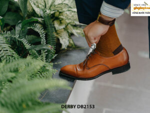 Giày nam da bò con nhập khẩu Ý italy Derby DB2153003