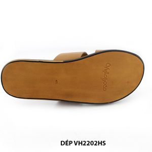 [Outlet] Dép da nam chữ H vân sọc Saffiano loafer VH2202HS 009