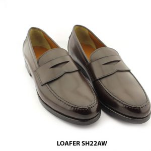 [Outlet size 42] Giày lười da nam màu nâu loafer SH22AW 003