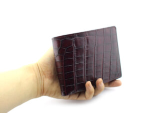 Bóp Ví nam ngang da dập vân cá sấu nhiều ngăn 006