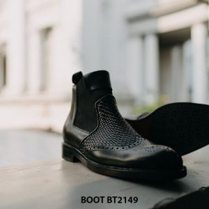 Giày da nam công sở đế da bò Chelsea Boot BT2149 002