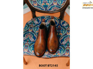 Giày da nam cổ cao mũi tròn Chelsea Boot BT2145 001