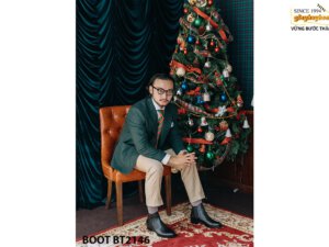 Giày da nam cổ cao hàng hiệu Chelsea Boot BT2146 005
