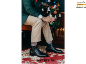 Giày da nam cổ cao hàng hiệu Chelsea Boot BT2146 004