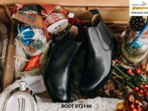 Giày da nam cổ cao hàng hiệu Chelsea Boot BT2146 001