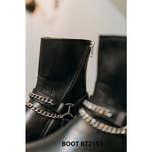 Giày da nam cổ cao khóa kéo phong cách Zip Boot BT2151 005