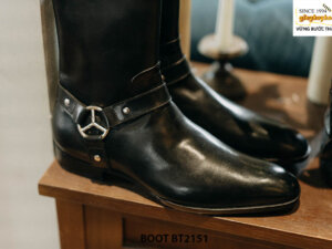 Giày da nam cổ cao khóa kéo phong cách Zip Boot BT2151 001
