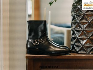 Giày da nam cổ cao khóa kéo phong cách Zip Boot BT2151 002