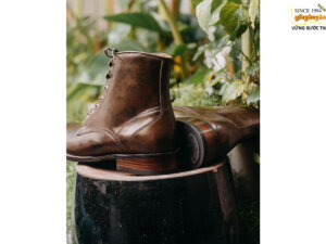 Giày da nam cổ cao buộc dây phong cách mũi tròn BT2154 004