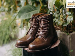 Giày da nam cổ cao buộc dây phong cách mũi tròn BT2154 001