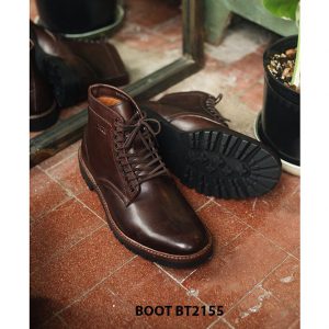 Giày da nam cổ cao buộc dây thời trang cao cấp BT2155 004