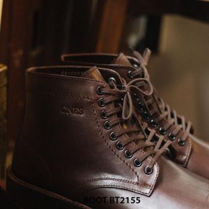 Giày da nam cổ cao buộc dây thời trang cao cấp BT2155 003