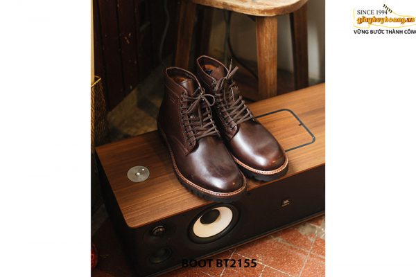 Giày da nam cổ cao buộc dây thời trang cao cấp BT2155 002