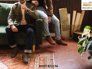 Giày da nam cổ lửng da lộn Chukka Boot BT2156 007