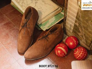 Giày da nam cổ lửng da lộn Chukka Boot BT2156 004