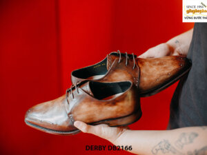 Giày tây nam nhập da bê từ ý italy Derby DB2166 006