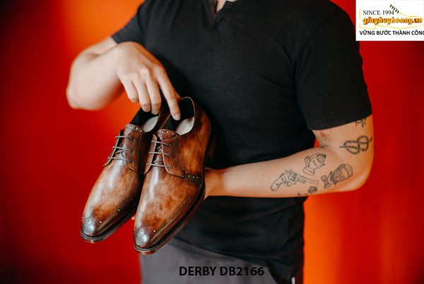 Giày tây nam nhập da bê từ ý italy Derby DB2166 005